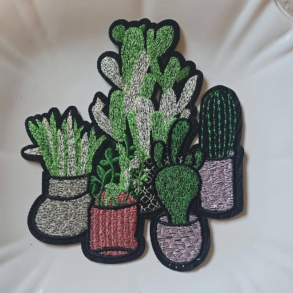 Embroidered Cactus Patch